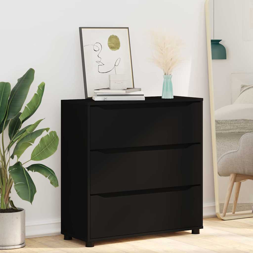Oppbevaringsskap Svart 80 x 31 x 81 cm Konstruert tre
