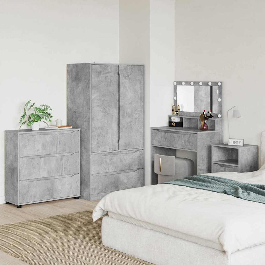 Oppbevaringsskap Betonggrå 80 x 31 x 81 cm Konstruert tre