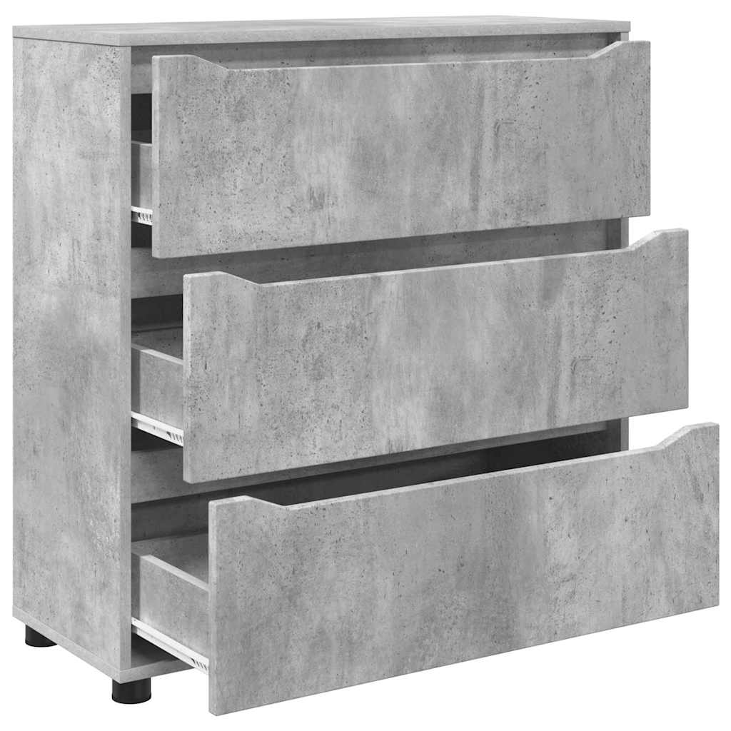 Oppbevaringsskap Betonggrå 80 x 31 x 81 cm Konstruert tre