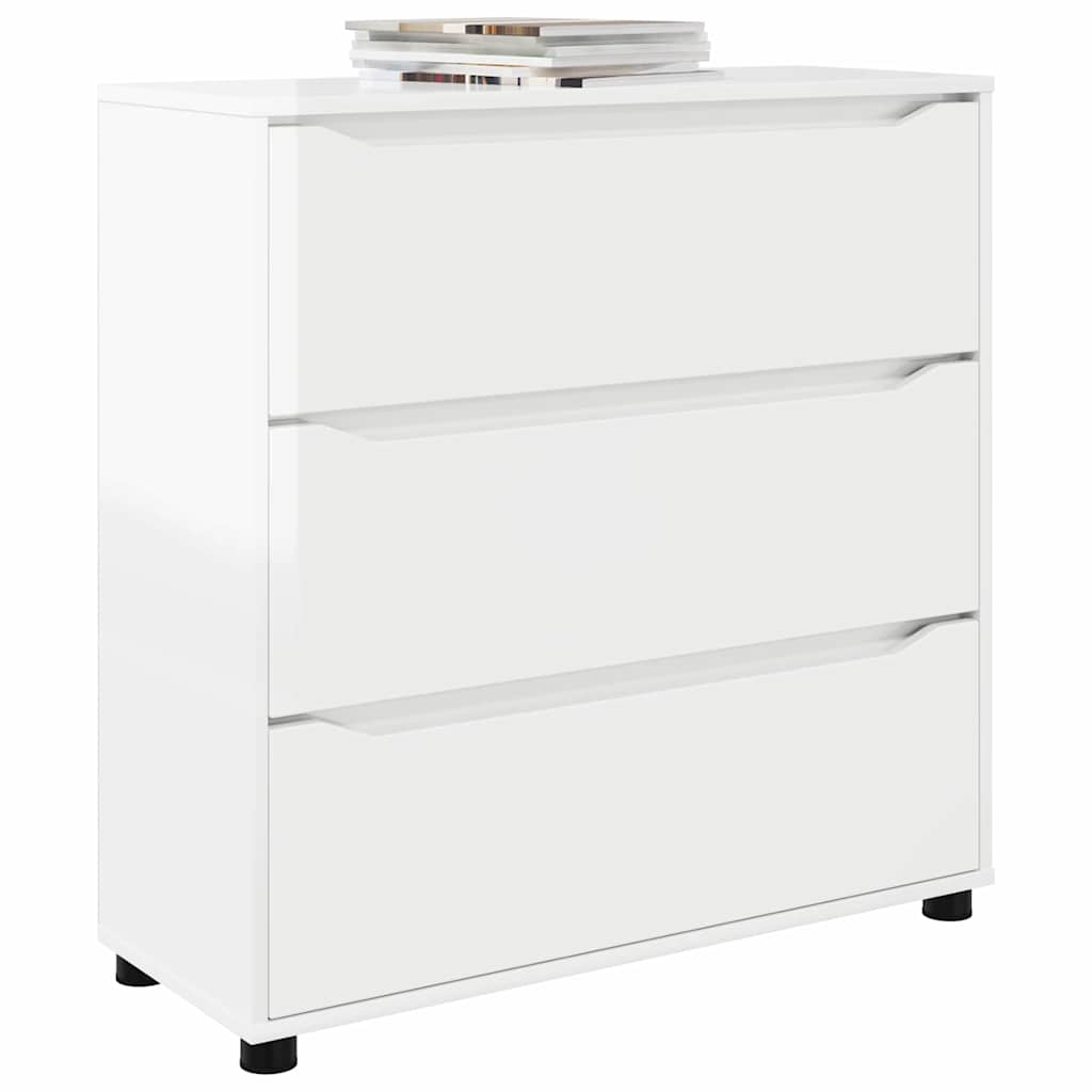 Oppbevaringsskap Høyglanset hvit 80 x 31 x 81 cm Konstruert tre