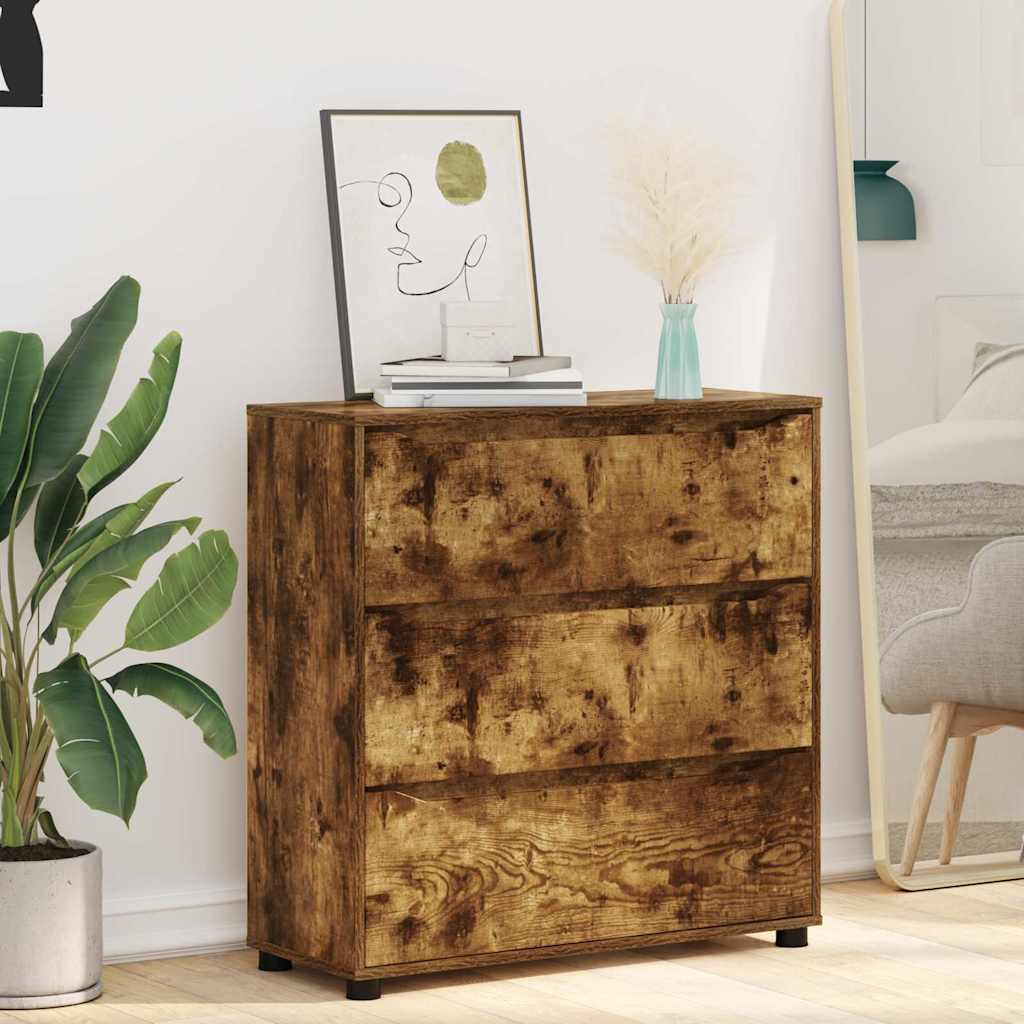 Oppbevaringsskap Røkt eik 80 x 31 x 81 cm Konstruert tre