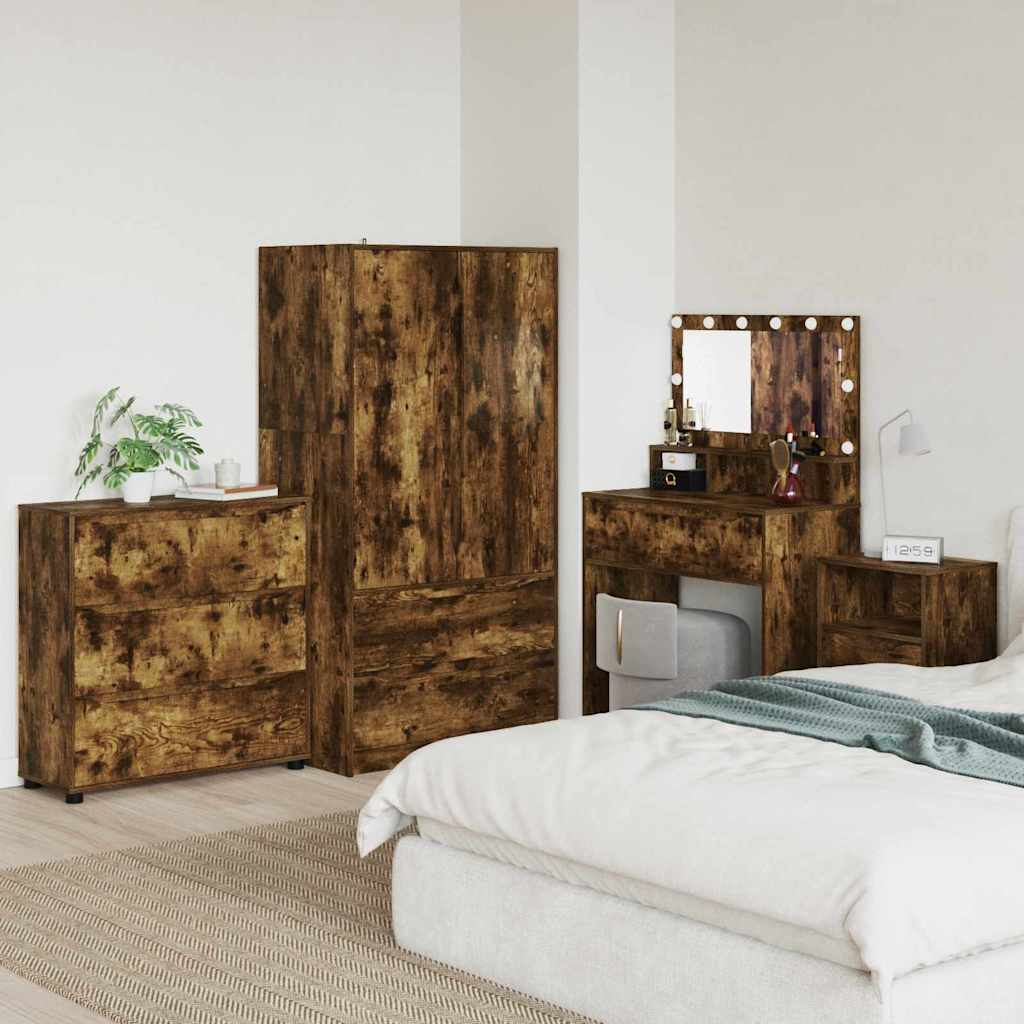 Oppbevaringsskap Røkt eik 80 x 31 x 81 cm Konstruert tre