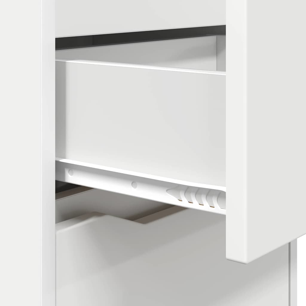 Nattbord med skuff Hvit 40 x 30 x 467 cm Konstruert tre