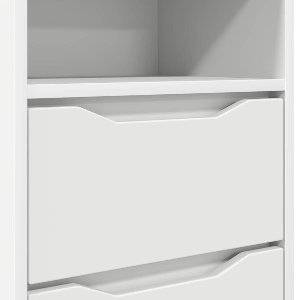 Nattbord med skuff 2 pcs Hvit 40 x 30 x 467 cm Konstruert tre