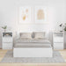 Nattbord med skuff 2 pcs Hvit 40 x 30 x 467 cm Konstruert tre
