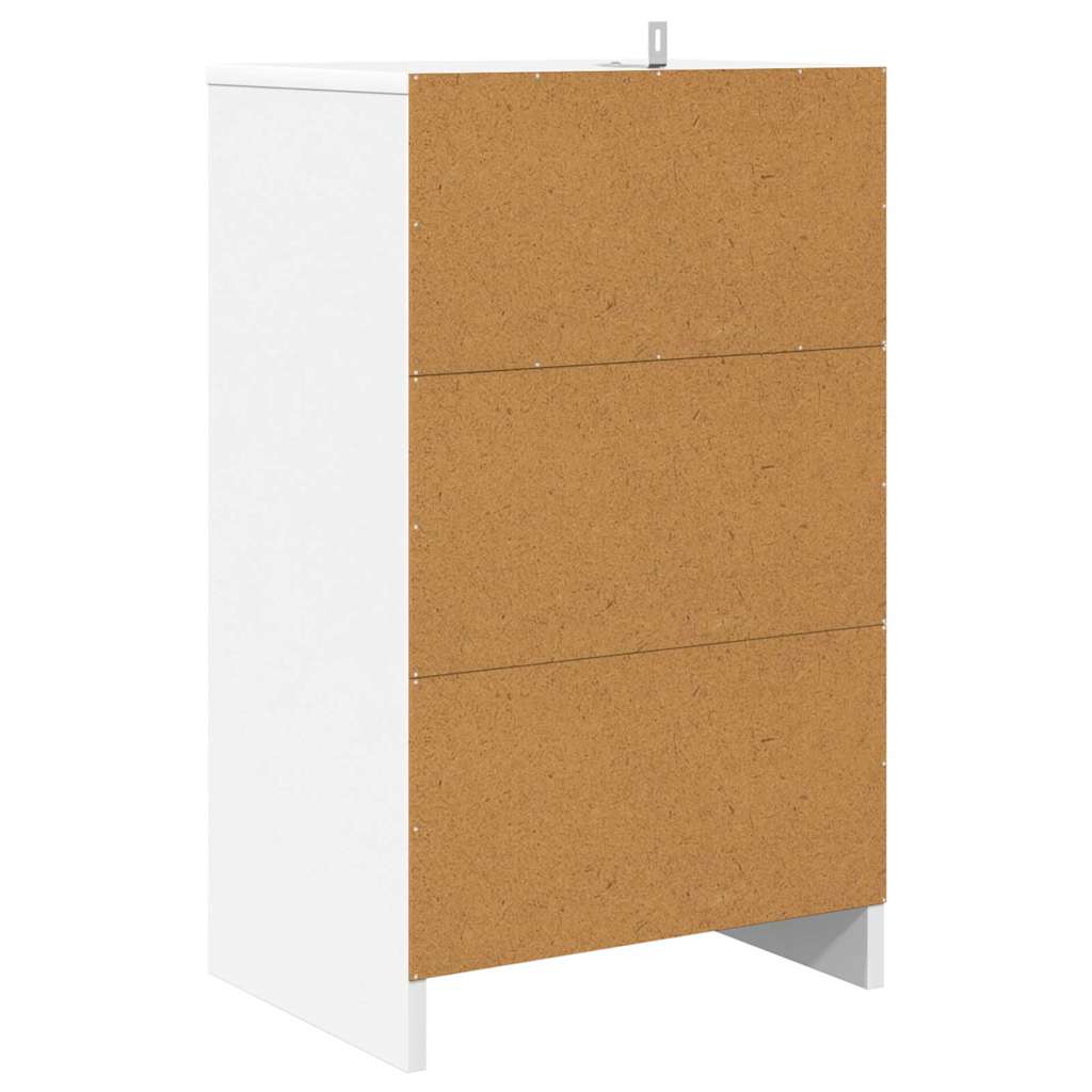 Nattbord med skuff 2 pcs Hvit 40 x 30 x 467 cm Konstruert tre