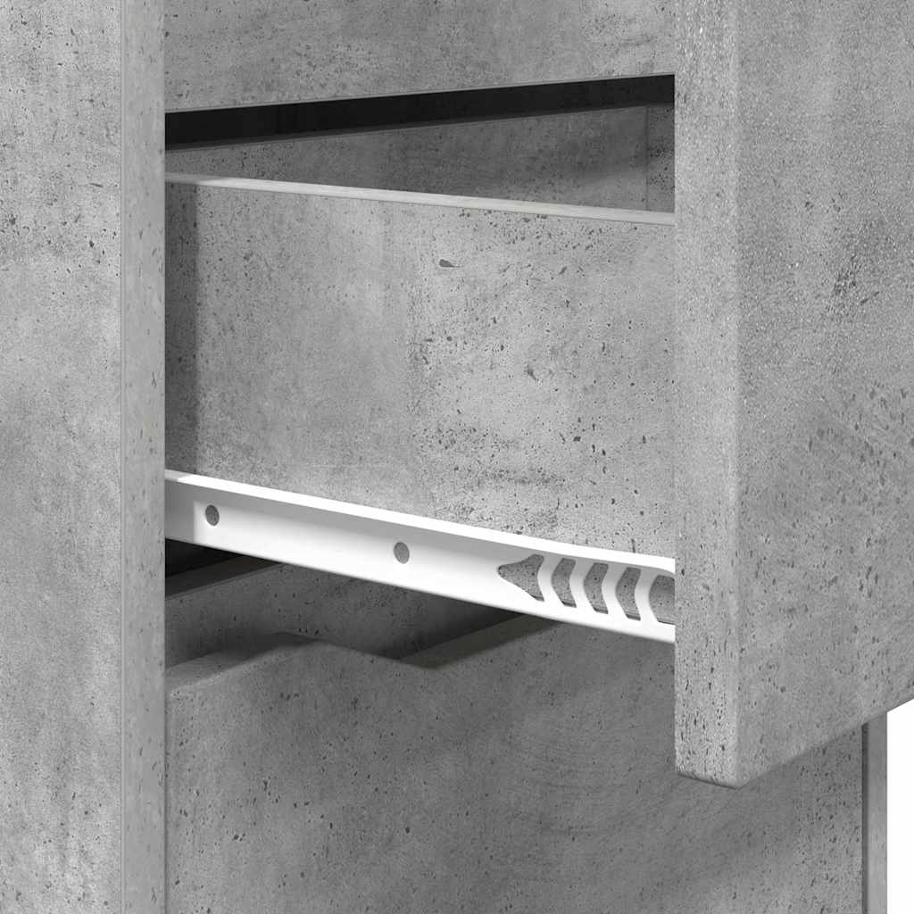 Nattbord 2 pcs Betonggrå 40 x 30 x 467 cm Konstruert tre