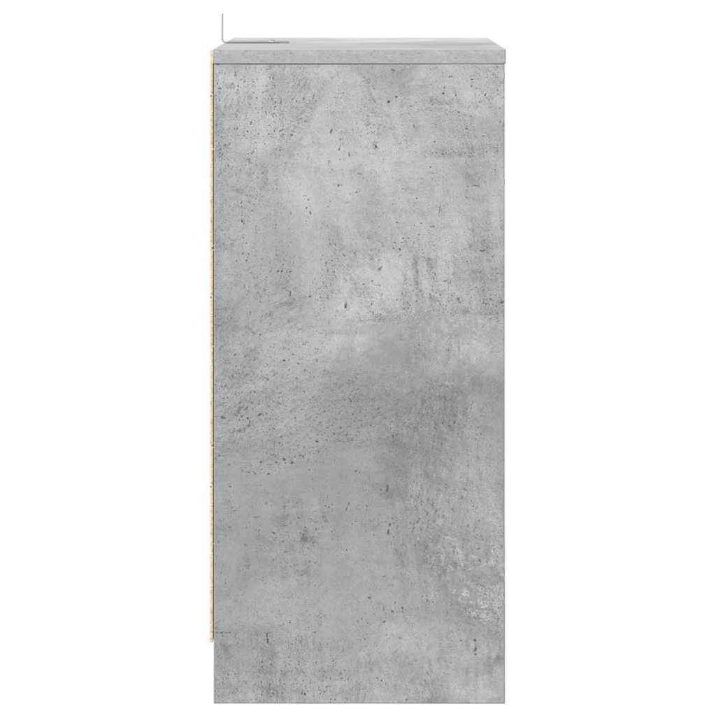 Nattbord 2 pcs Betonggrå 40 x 30 x 467 cm Konstruert tre