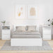 Nattbord 2 pcs Høyglanset hvit 40 x 30 x 467 cm Konstruert tre