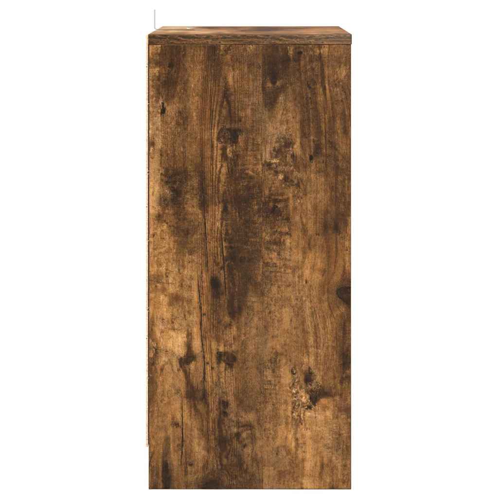 Nattbord med skuff Røkt eik 40 x 30 x 467 cm Konstruert tre