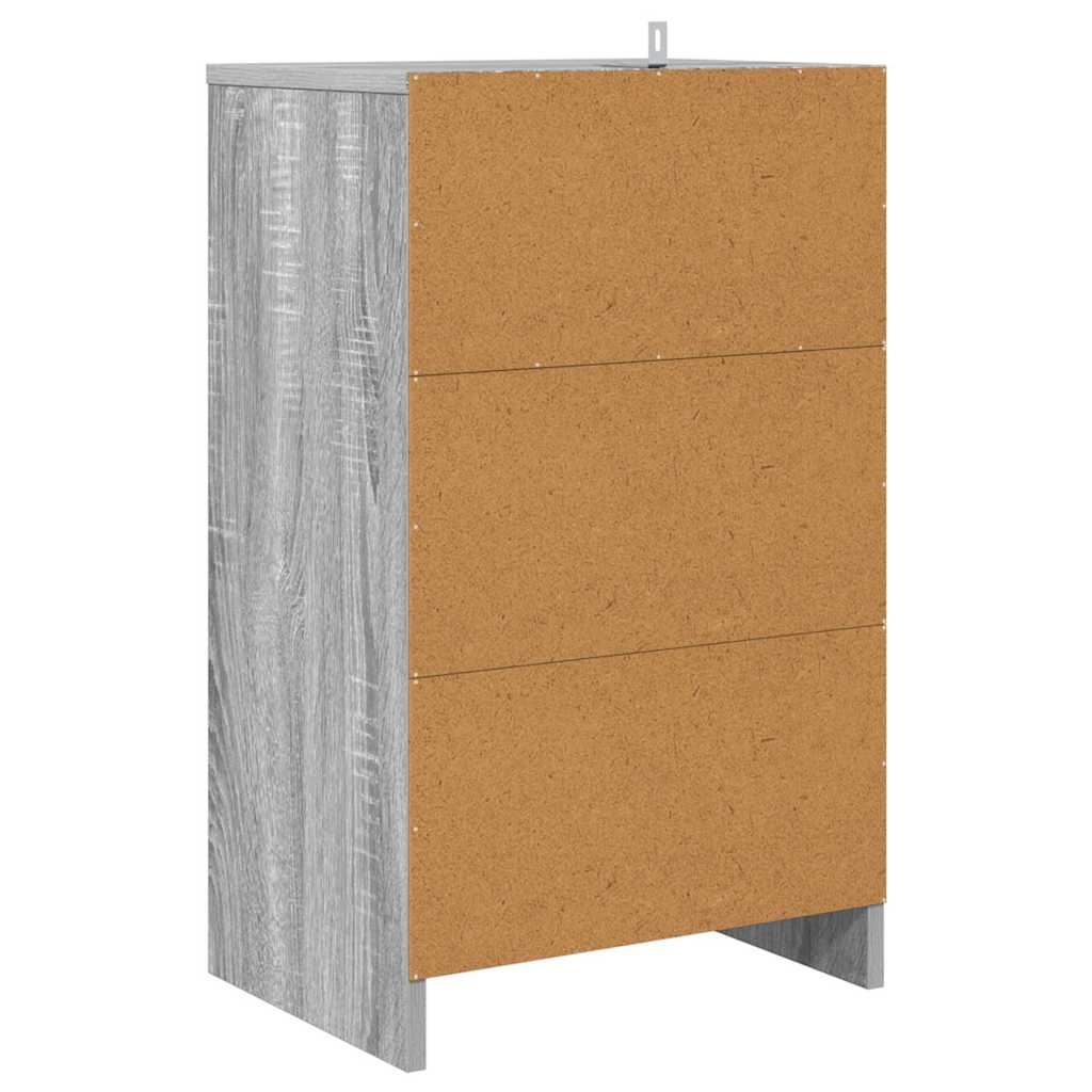 Nattbord 2 pcs Grå Sonoma 40 x 30 x 467 cm Konstruert tre