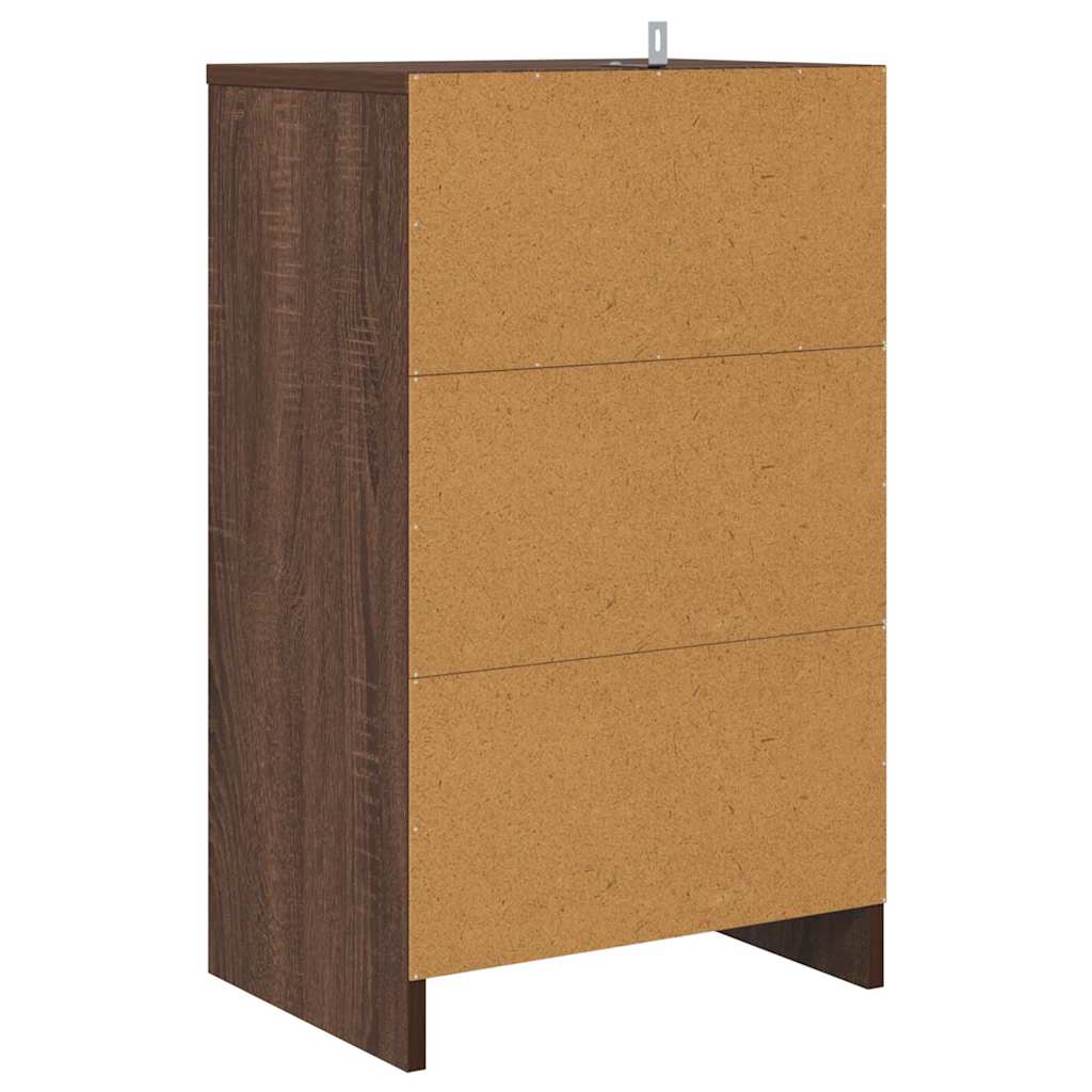 Nattbord 2 pcs Brun Eik 40 x 30 x 467 cm Konstruert tre