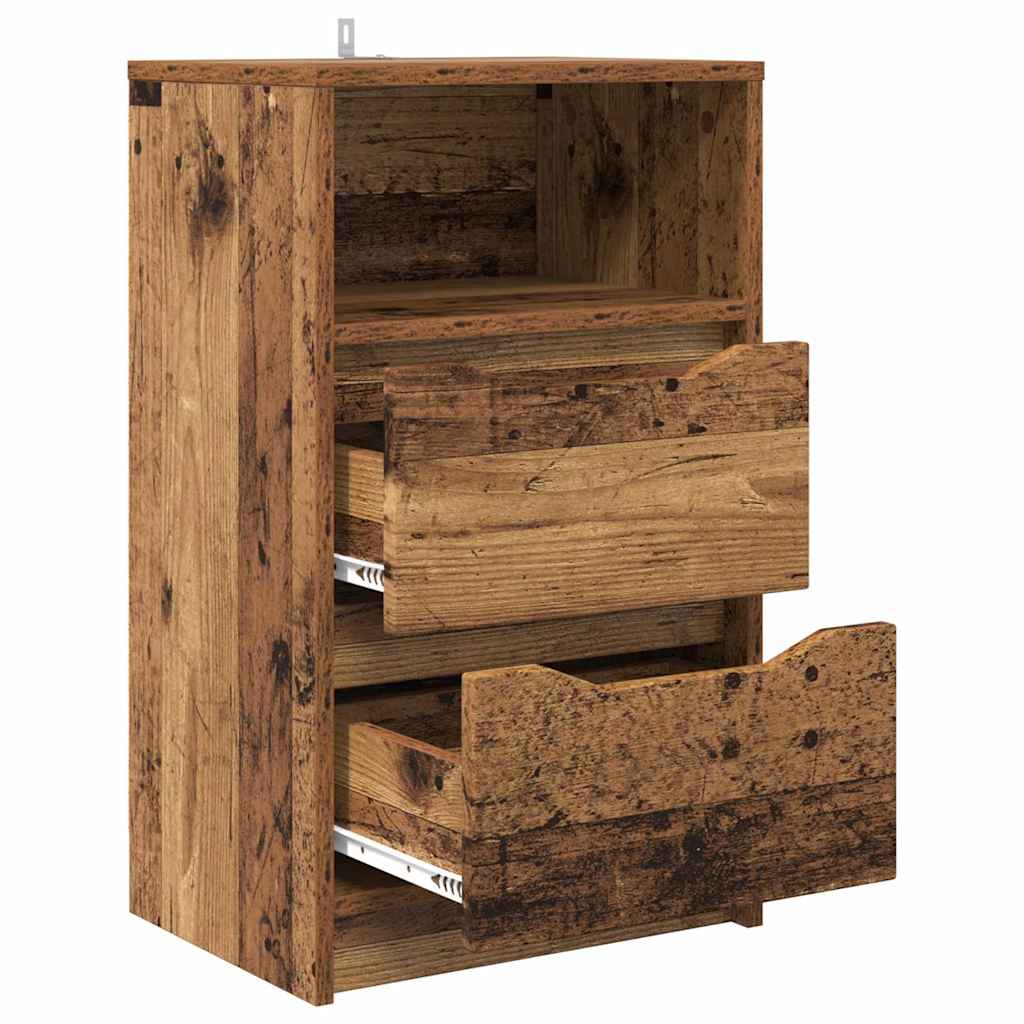 Nattbord 2 pcs Gamle tre 40 x 30 x 467 cm Konstruert tre
