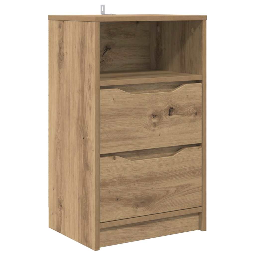 Nattbord med skuff Artisan Eik 40 x 30 x 467 cm Konstruert tre