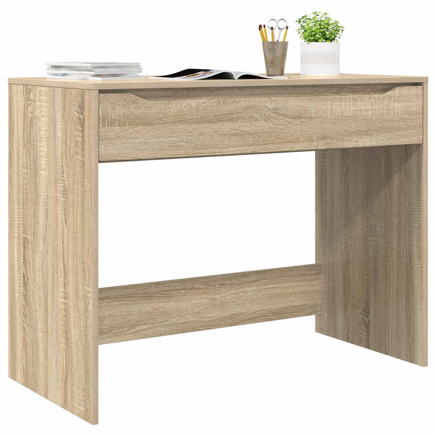 Skrivebord med skuff Sonoma eik 100 x 50 x 78 cm Konstruert tre
