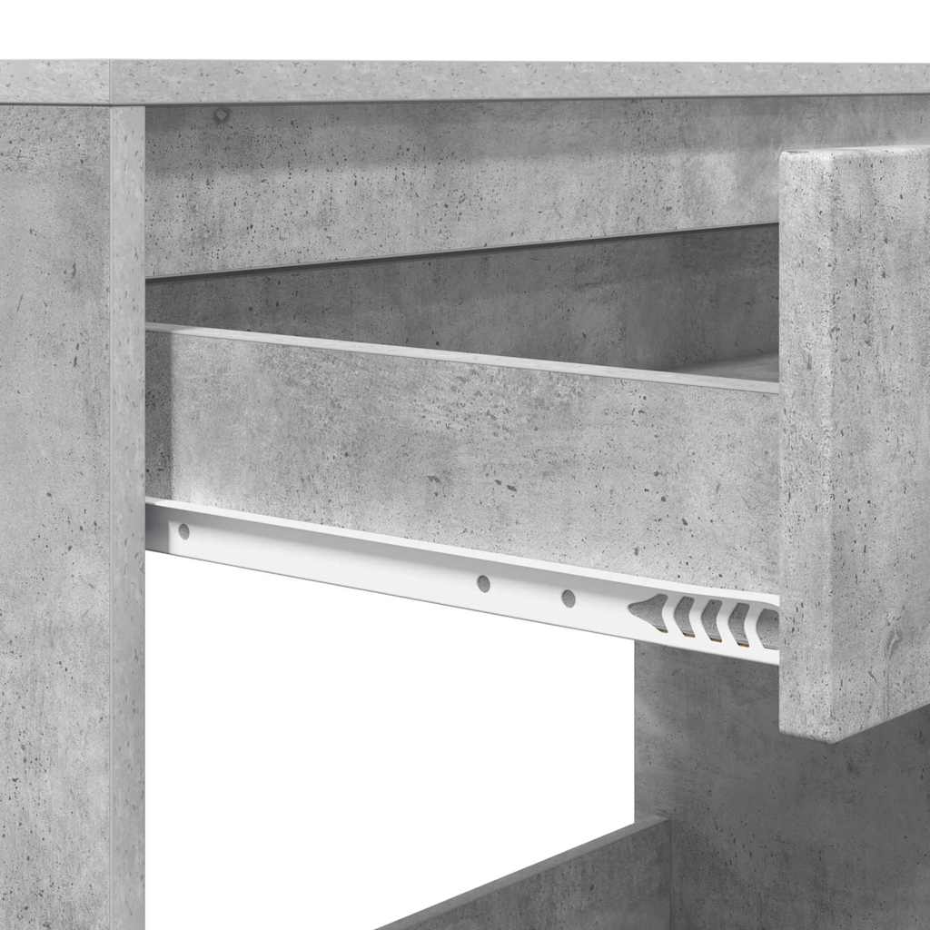 Skrivebord med skuff BetongGrå 100 x 50 x 78 cm Konstruert tre