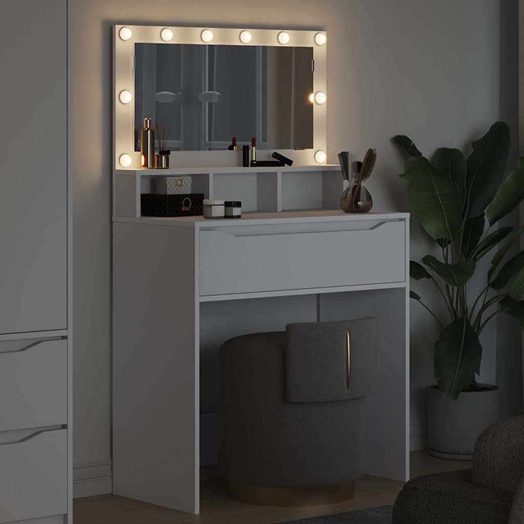 Soverom sminkebord Hvit 80 x 39,6 x 135 cm Konstruert tre