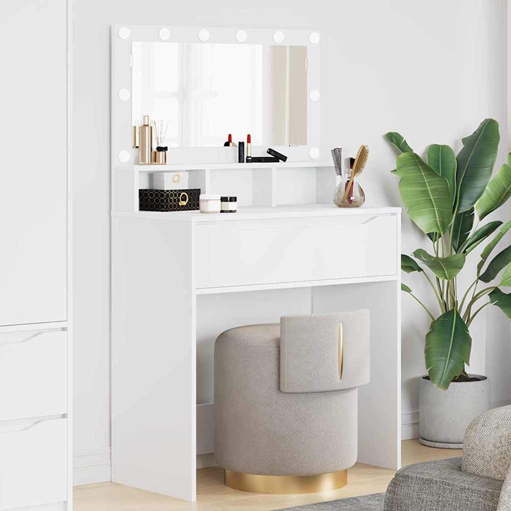 Soverom sminkebord Hvit 80 x 39,6 x 135 cm Konstruert tre