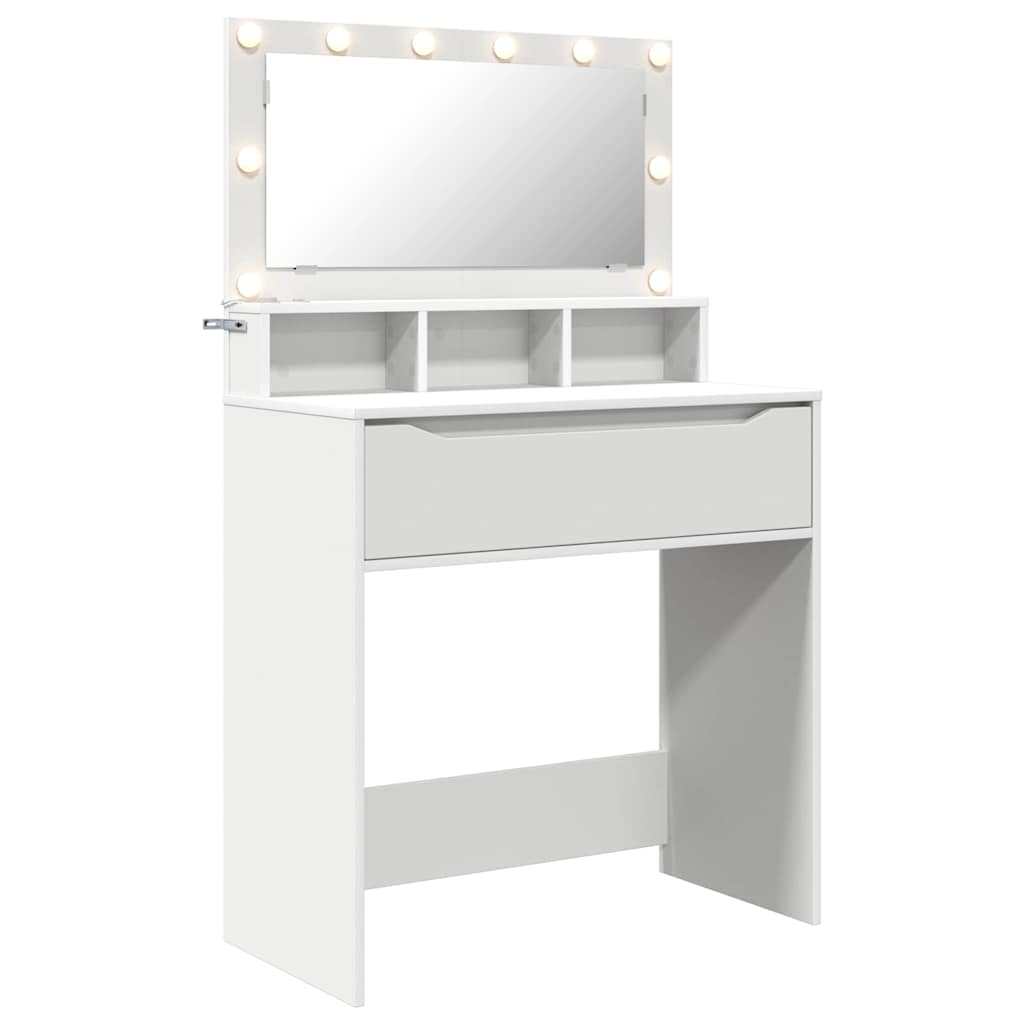 Soverom sminkebord Hvit 80 x 39,6 x 135 cm Konstruert tre