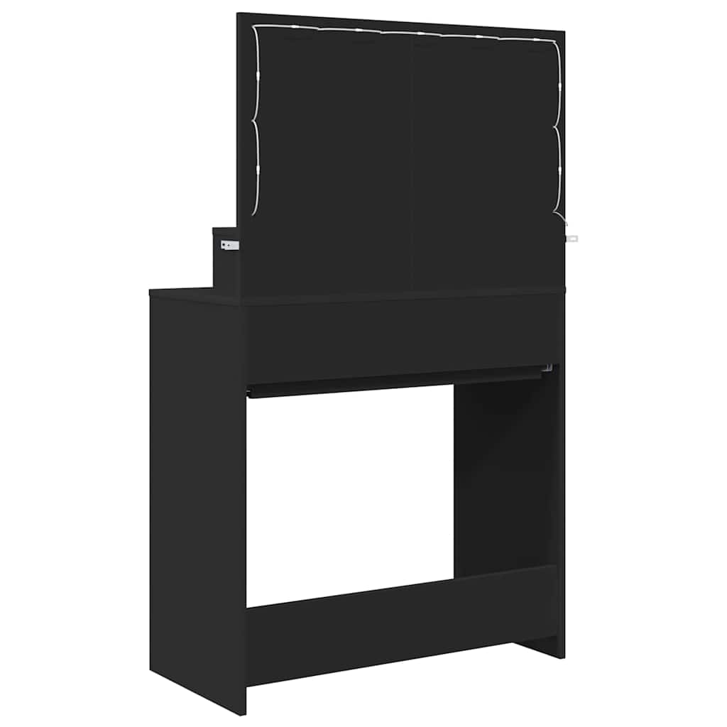 Soverom sminkebord Svart 80 x 39,6 x 135 cm Konstruert tre
