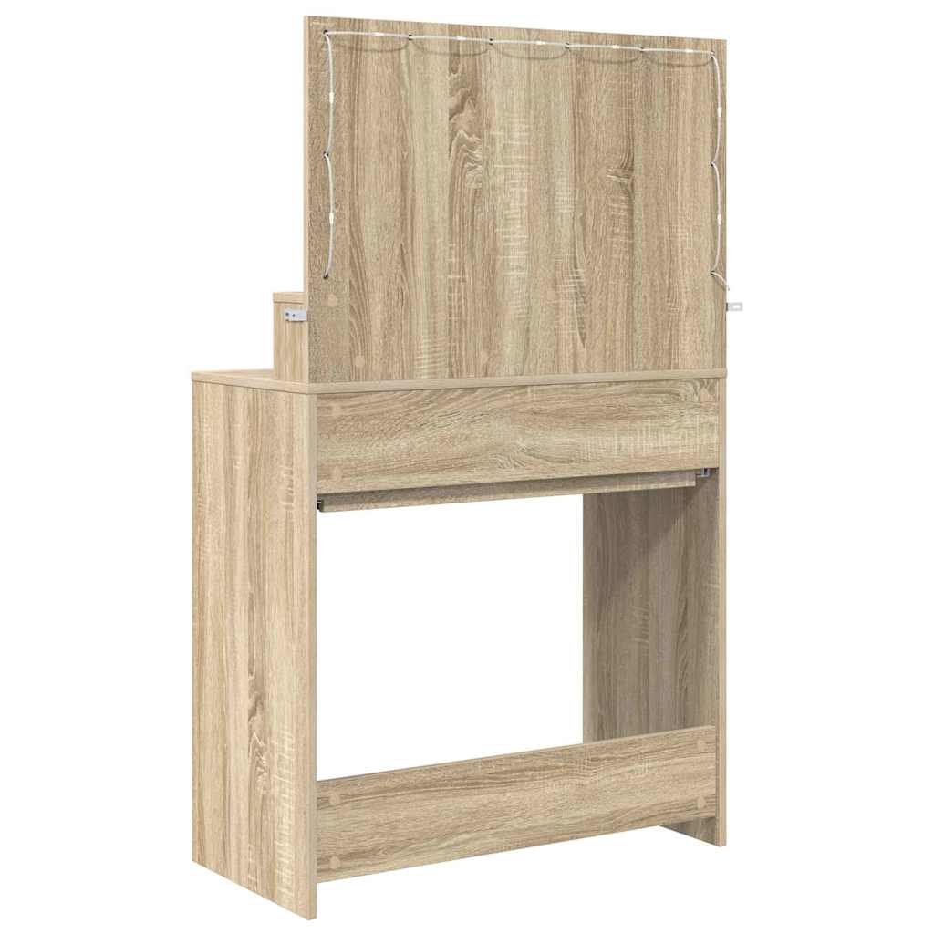 Soverom sminkebord Sonoma eik 80 x 39,6 x 135 cm Konstruert tre
