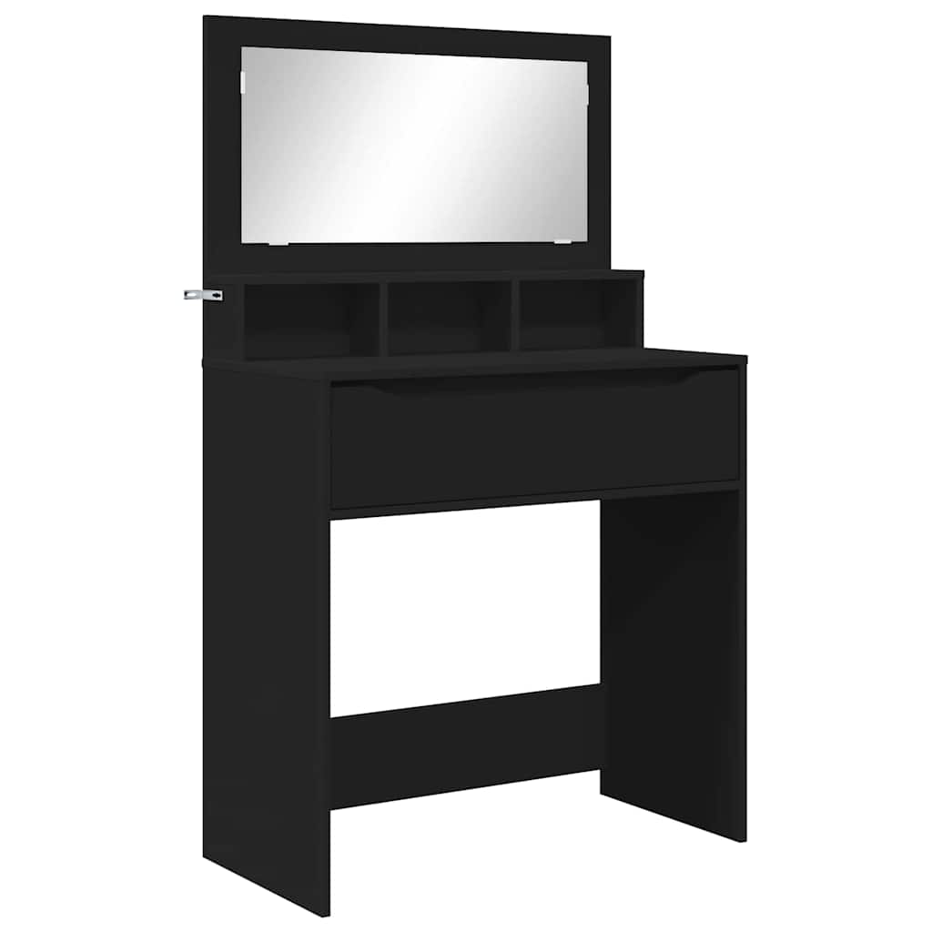 Soverom sminkebord Svart 80 x 39,6 x 135 cm Konstruert tre