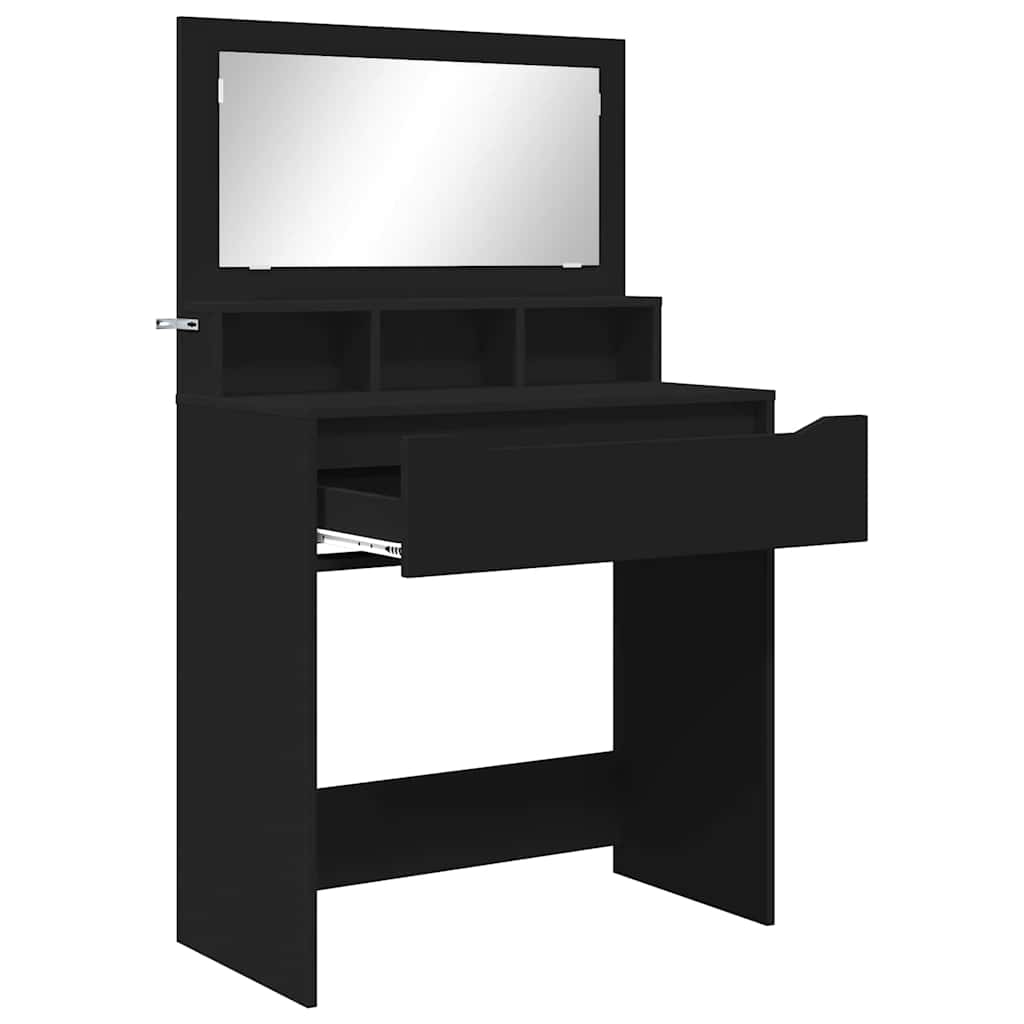 Soverom sminkebord Svart 80 x 39,6 x 135 cm Konstruert tre