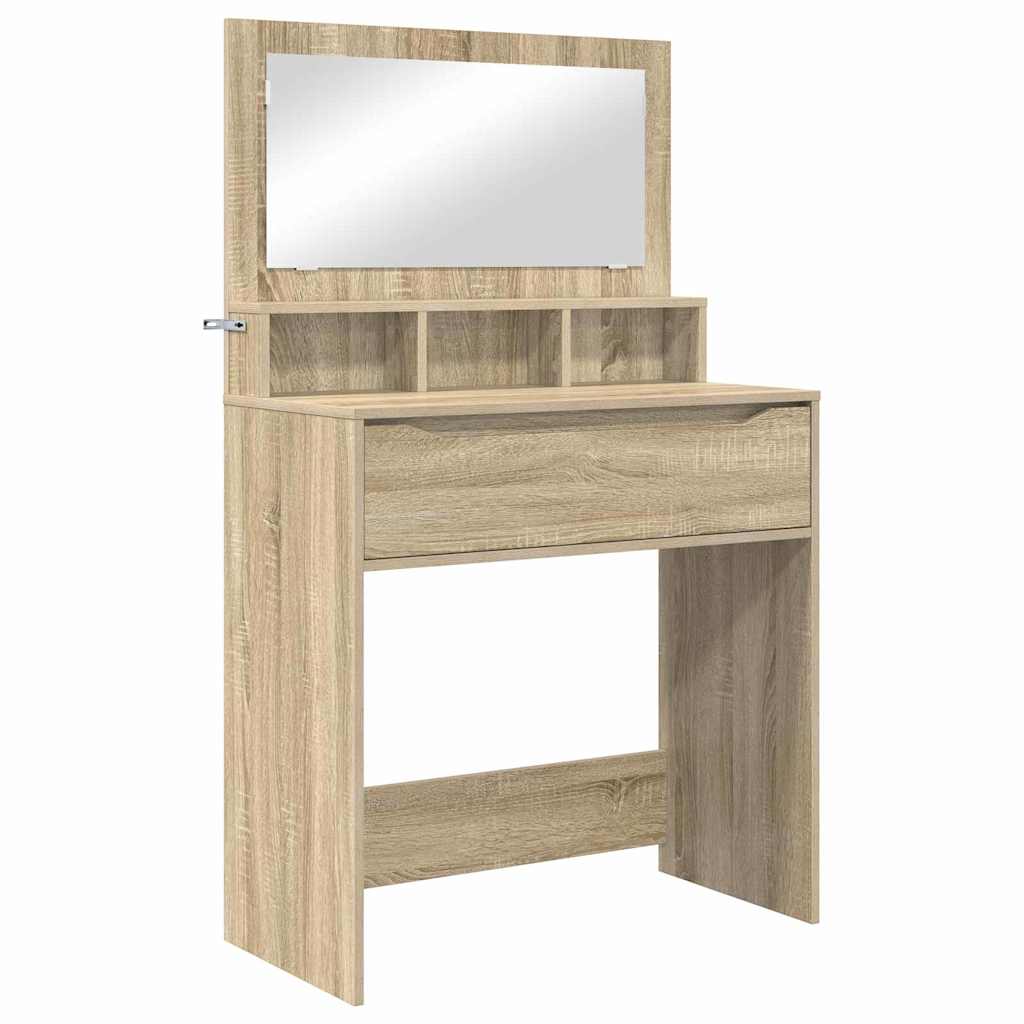 Soverom sminkebord Sonoma eik 80 x 39,6 x 135 cm Konstruert tre