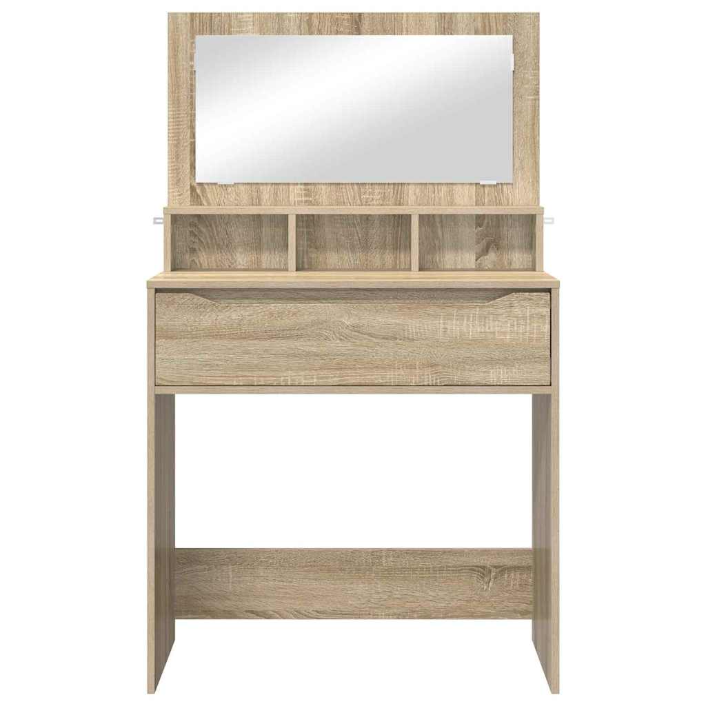 Soverom sminkebord Sonoma eik 80 x 39,6 x 135 cm Konstruert tre