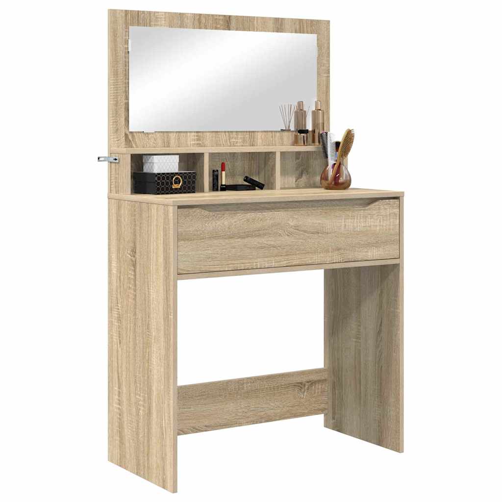 Soverom sminkebord Sonoma eik 80 x 39,6 x 135 cm Konstruert tre