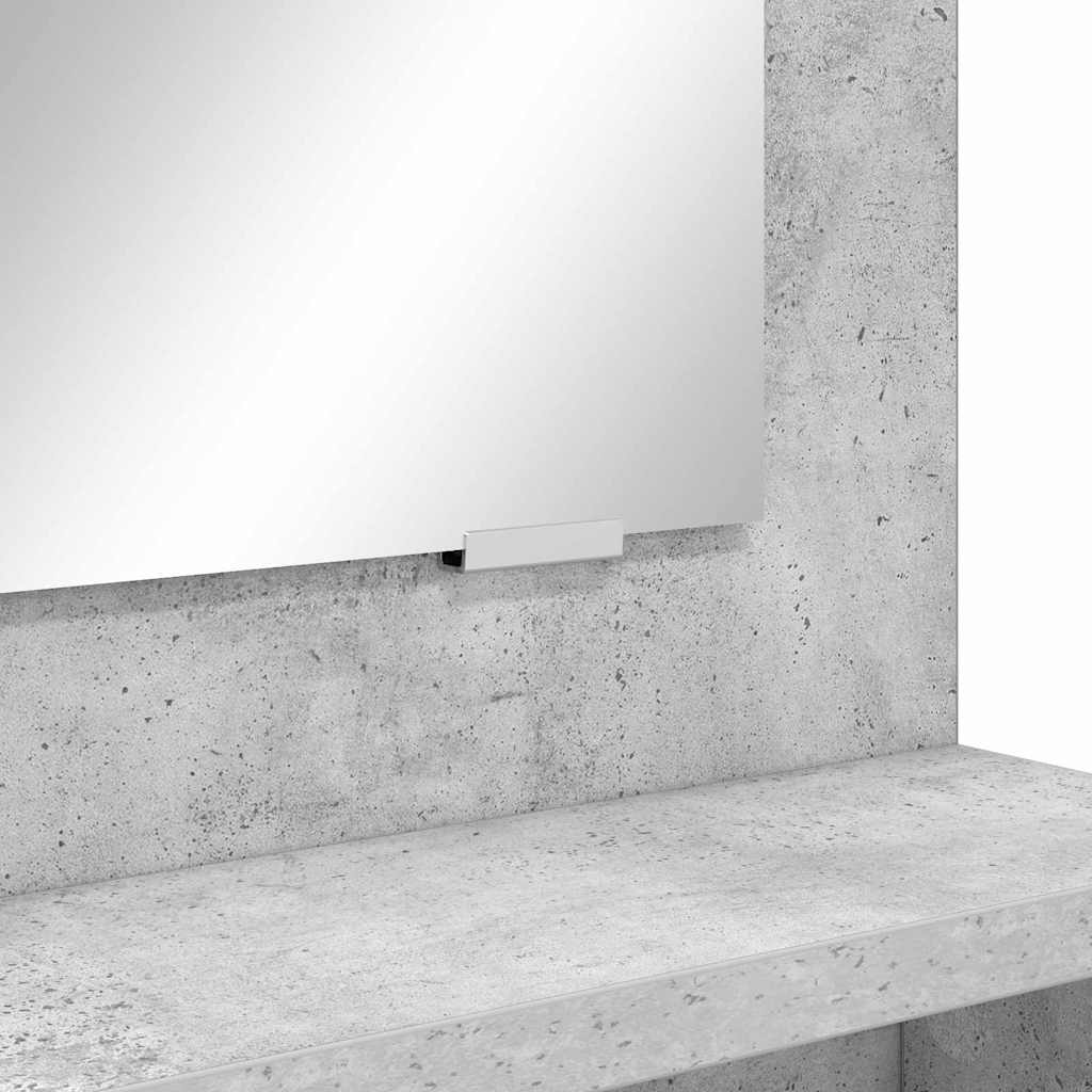Soverom sminkebord Betonggrå 80 x 39,6 x 135 cm Konstruert tre