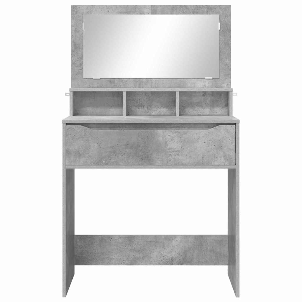 Soverom sminkebord Betonggrå 80 x 39,6 x 135 cm Konstruert tre