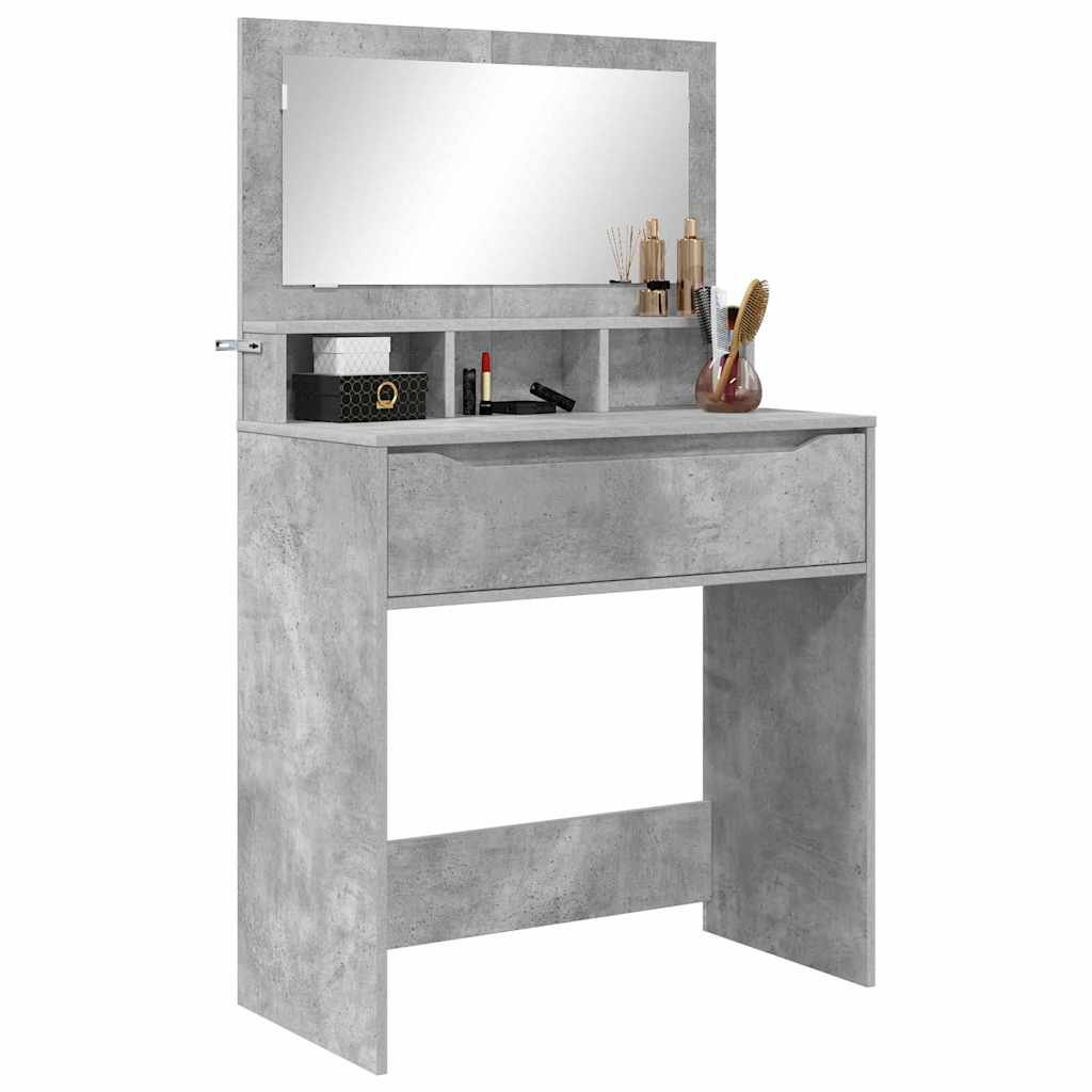 Soverom sminkebord Betonggrå 80 x 39,6 x 135 cm Konstruert tre