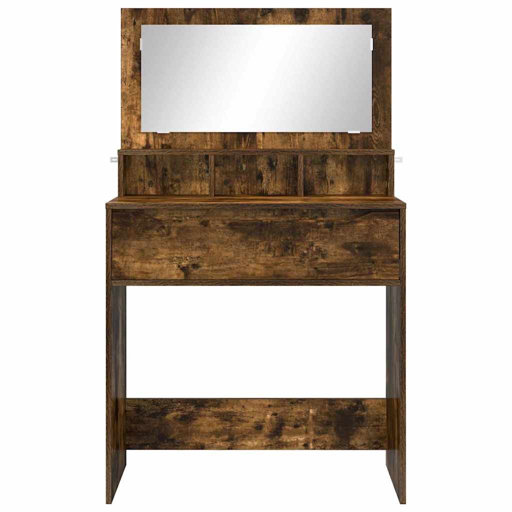 Soverom sminkebord Røkt eik 80 x 39,6 x 135 cm Konstruert tre