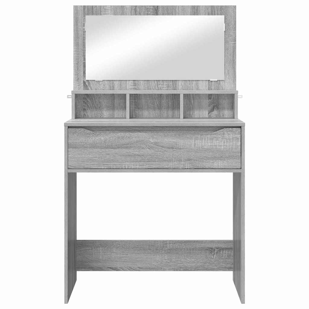 Soverom sminkebord Grå Sonoma 80 x 39,6 x 135 cm Konstruert tre