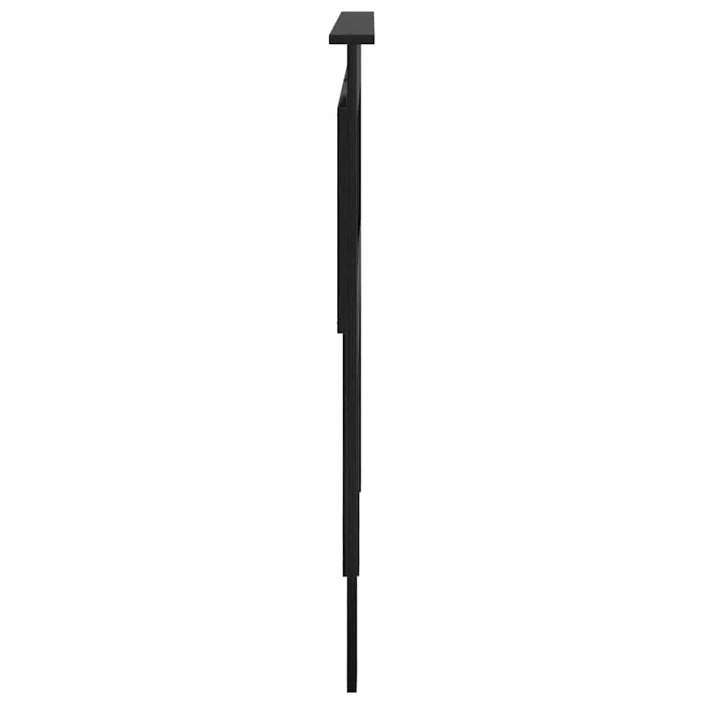 Hodegavl med hodegjerde Svart Eik 120 cm Konstruert tre