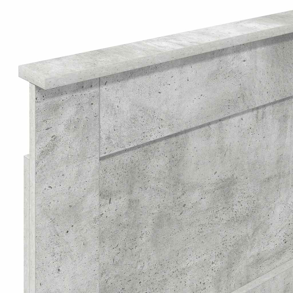 Hodegavl med hodegjerde Betonggrå 80 cm Konstruert tre