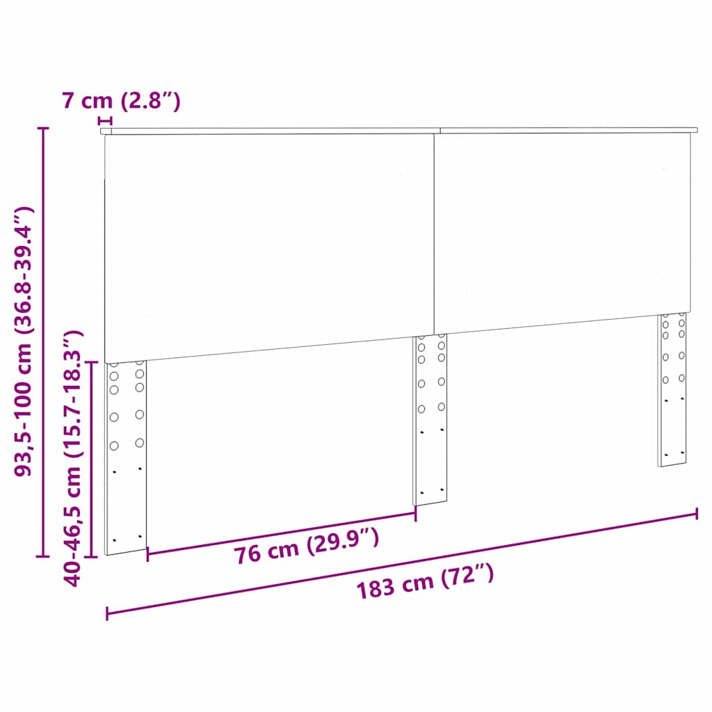 Hodegavl Sonoma eik 100 cm Konstruert tre