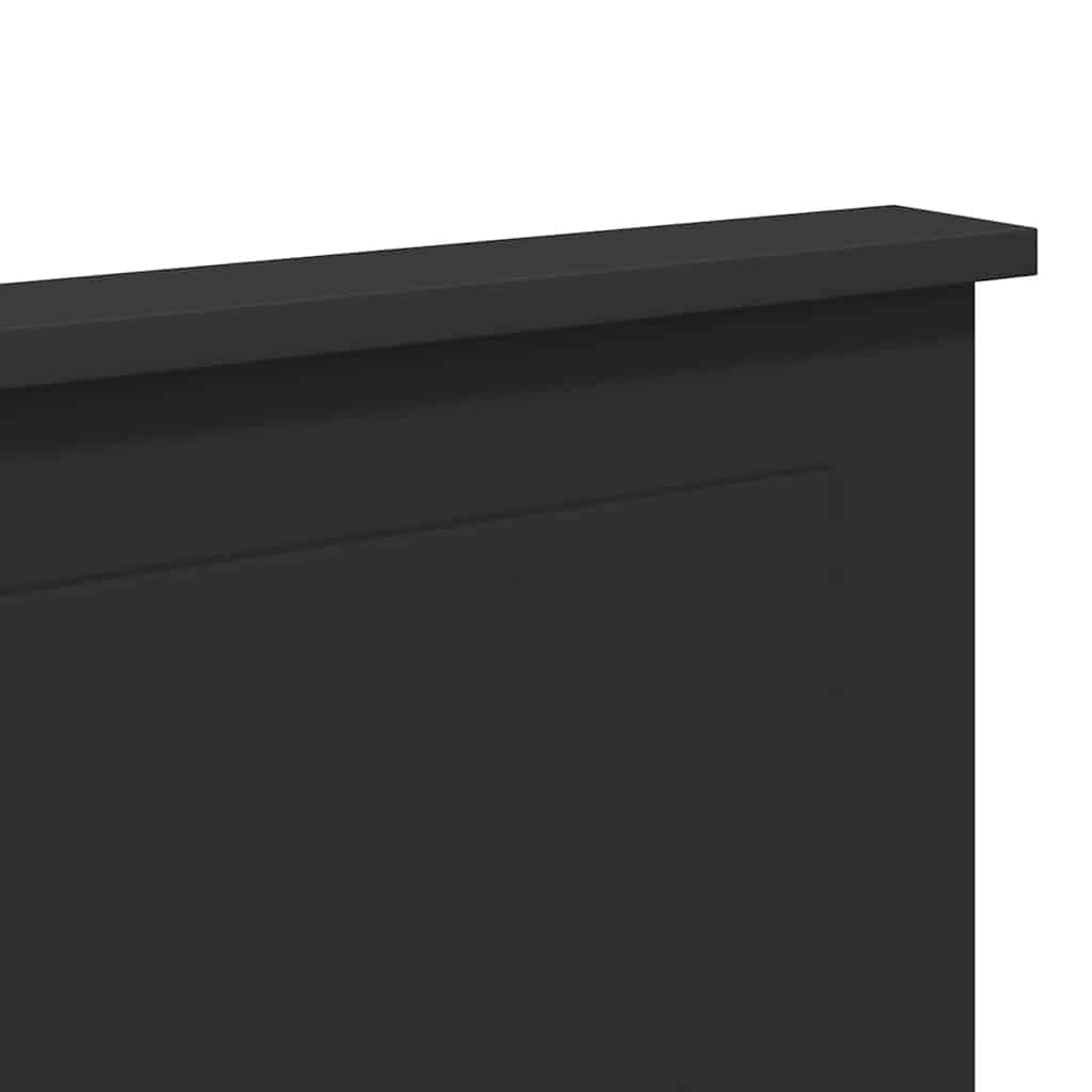Hodegavl med hodegjerde Svart Eik 180 cm Konstruert tre