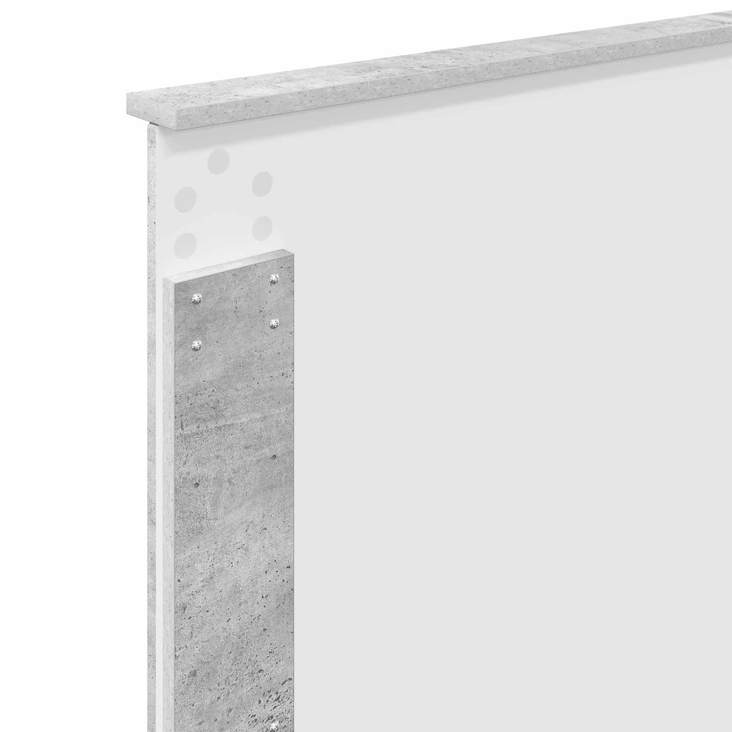 Hodegavl med hodegjerde Betonggrå 100 cm Konstruert tre