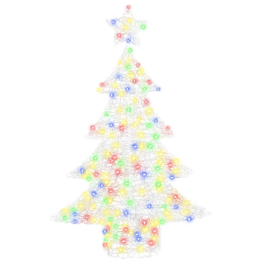 Juletre med 100 LED Flerfarget 120 cm Akryl