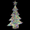Juletre med 100 LED Flerfarget 120 cm Akryl
