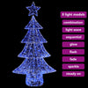 Juletre med 160 LED Blå 150 cm Akryl