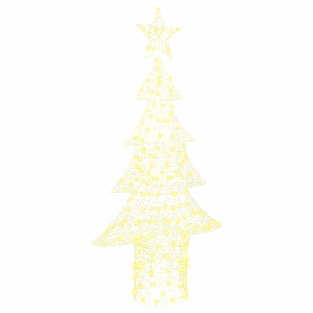 Juletre med 240 LED Varmhvit 180 cm Akryl