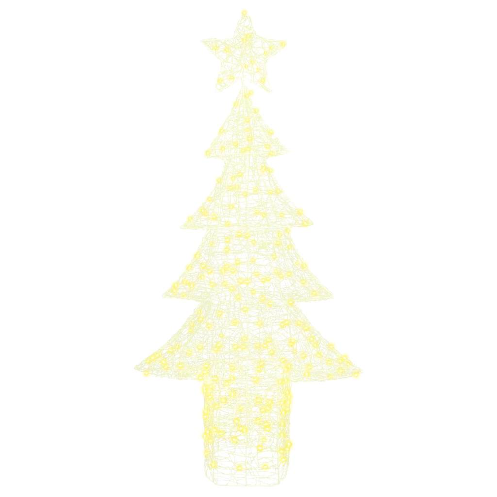 Juletre med 240 LED Varmhvit 180 cm Akryl