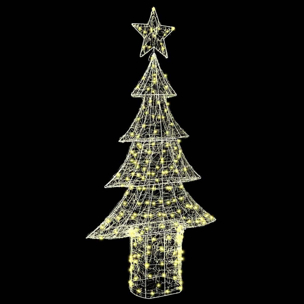 Juletre med 240 LED Varmhvit 180 cm Akryl
