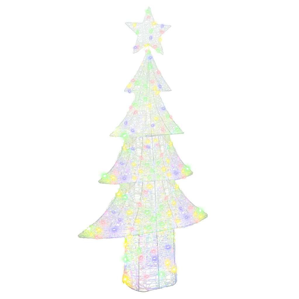 Juletre med 240 LED Flerfarget 180 cm Akryl