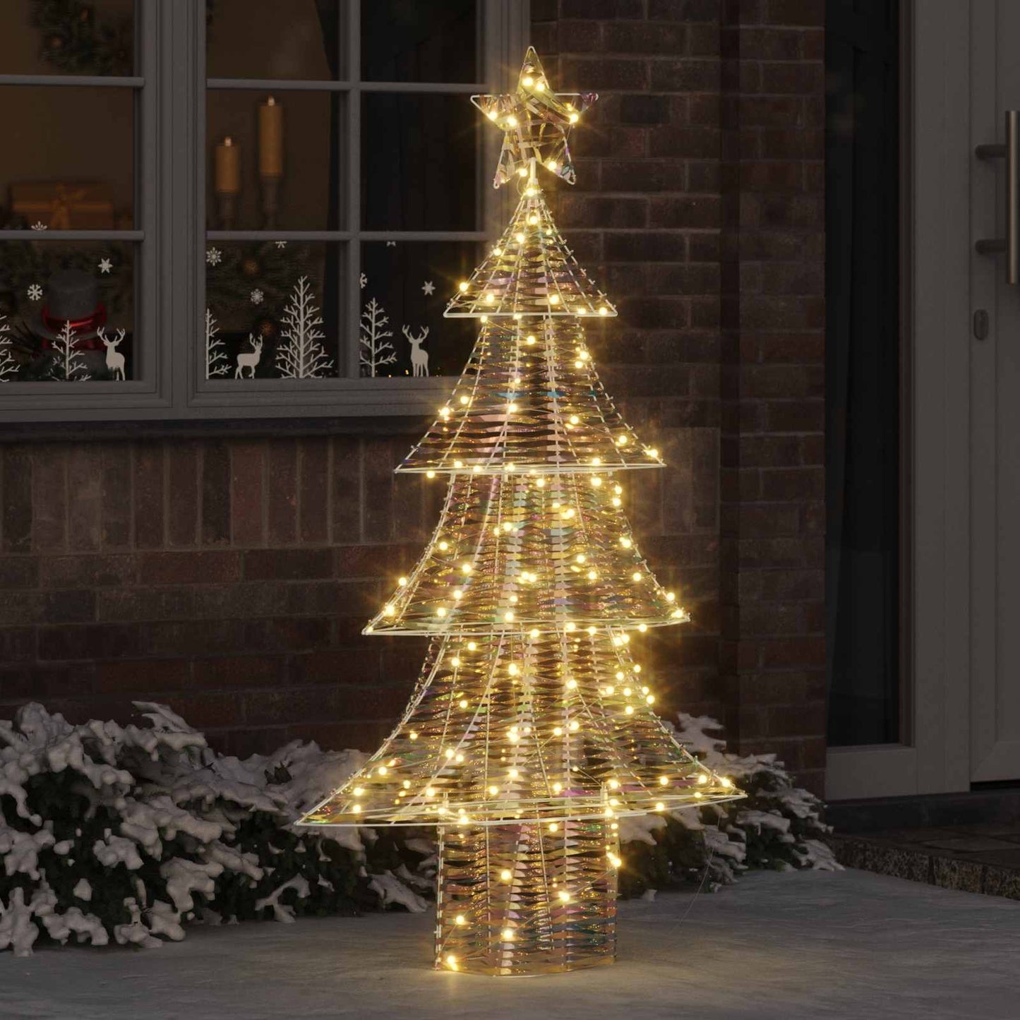 Juletre med 160 LED Varmhvit 150 cm PET