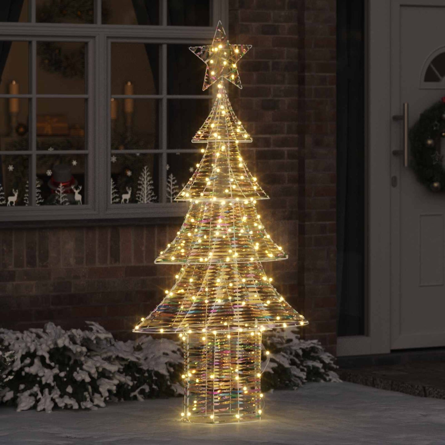 Juletre med 240 LED Varmhvit 181 cm PET