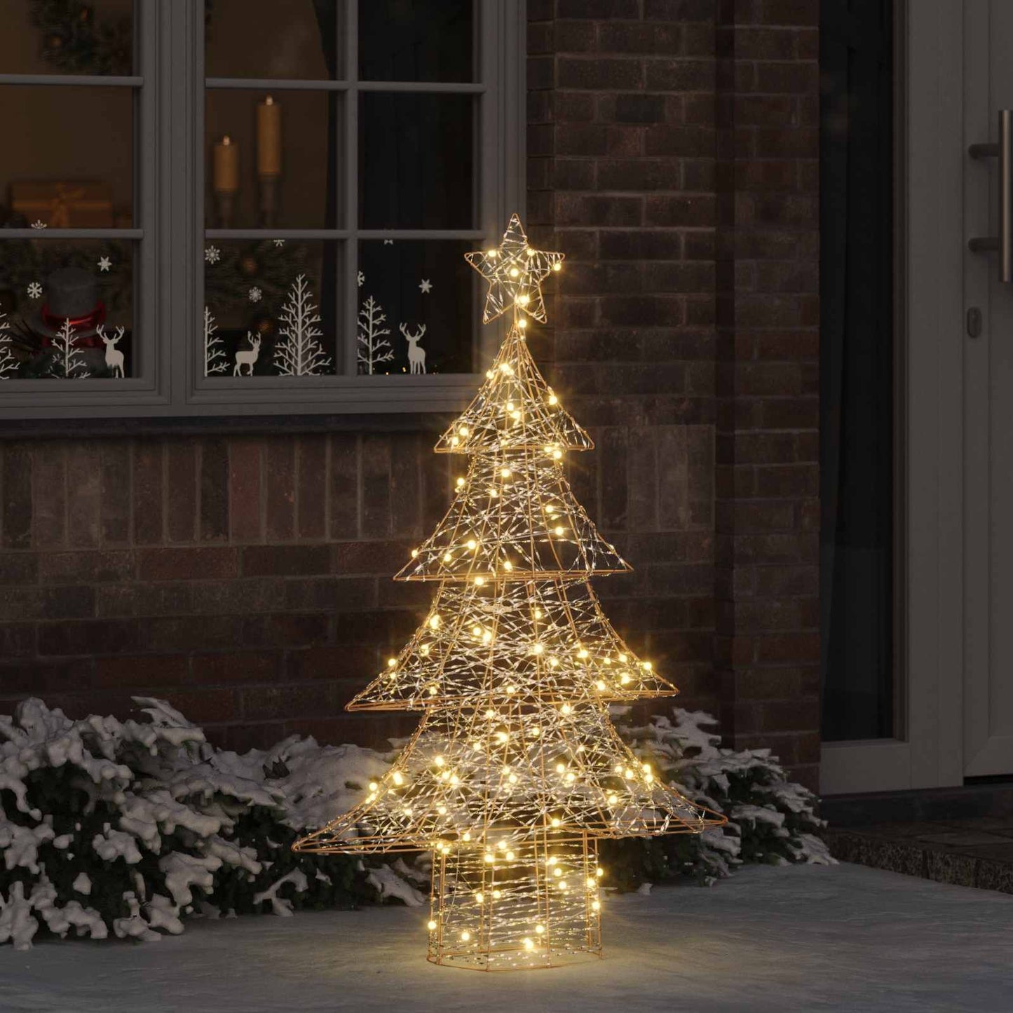 Juletre med 120 LED Varmhvit 120,5 cm PET
